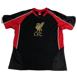 Liverpool FC Youth Large Soccer Jersey LFC Training Shirt Red Black Performance